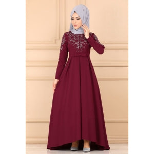 la robe grenat évasé