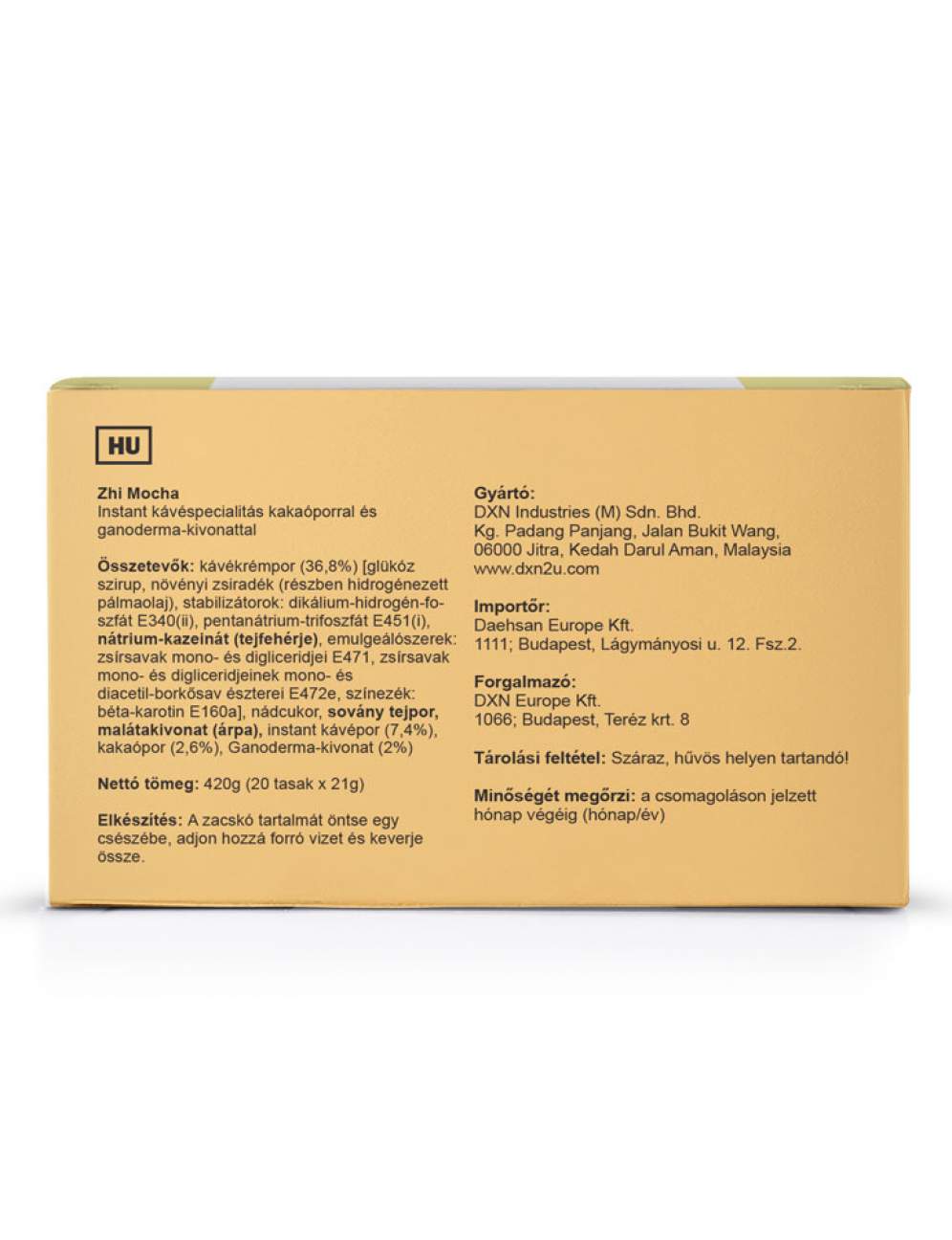 ZHI MOCHA (CAFÉ AVEC CACAO) E